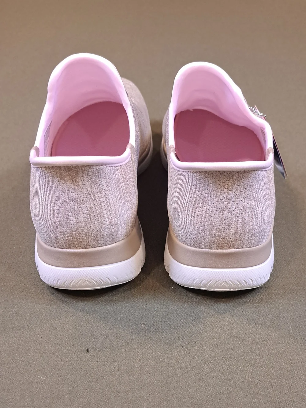 Skechers Slip-ins: Summits - Everyday Set - Color: Taupe/Pink - Size: Women 9 W